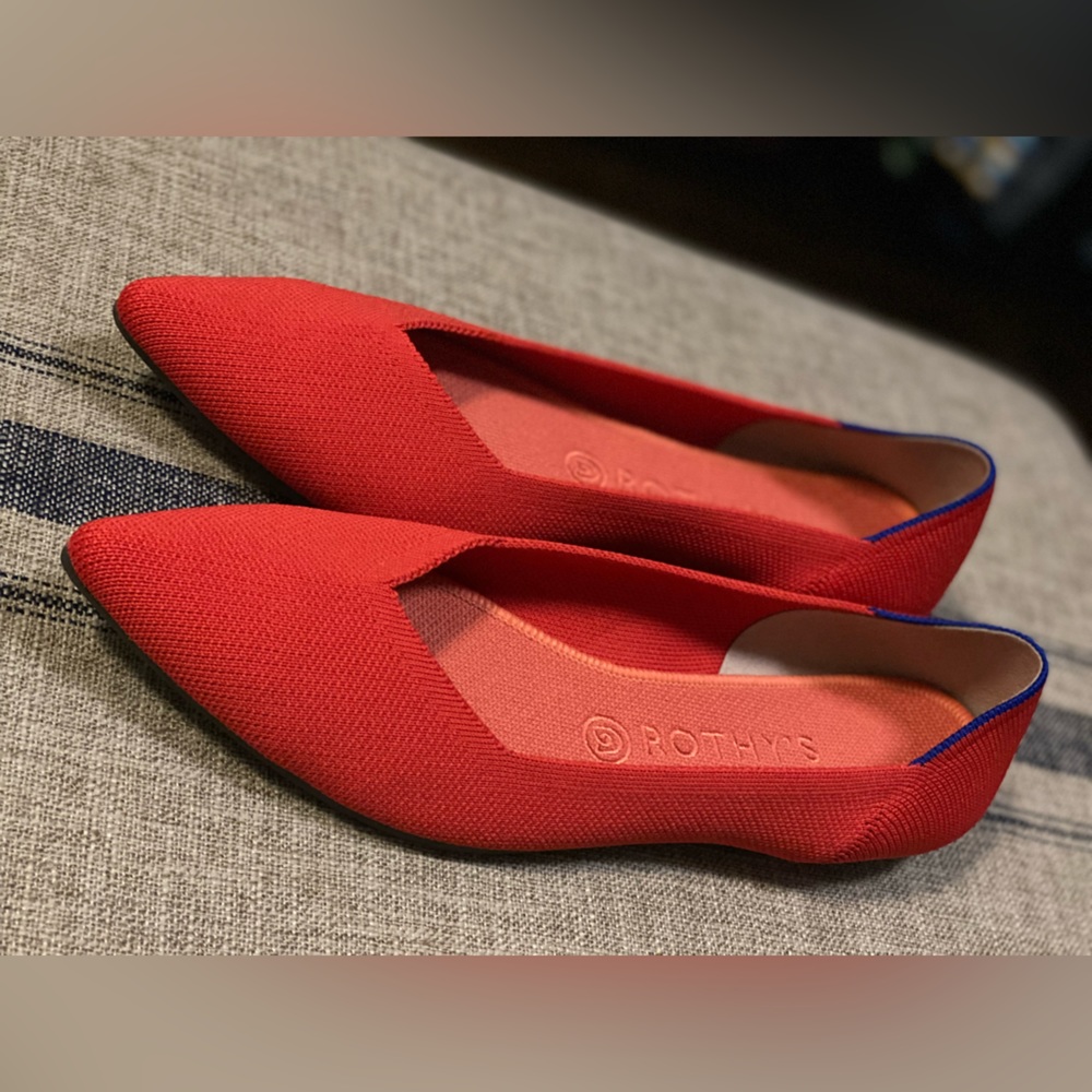 Rothy’s Pointed Toe Flats, Color Flame, Size 10.5 - image 5